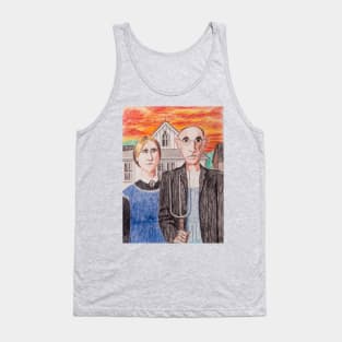 American Gothic Farmers Tank Top